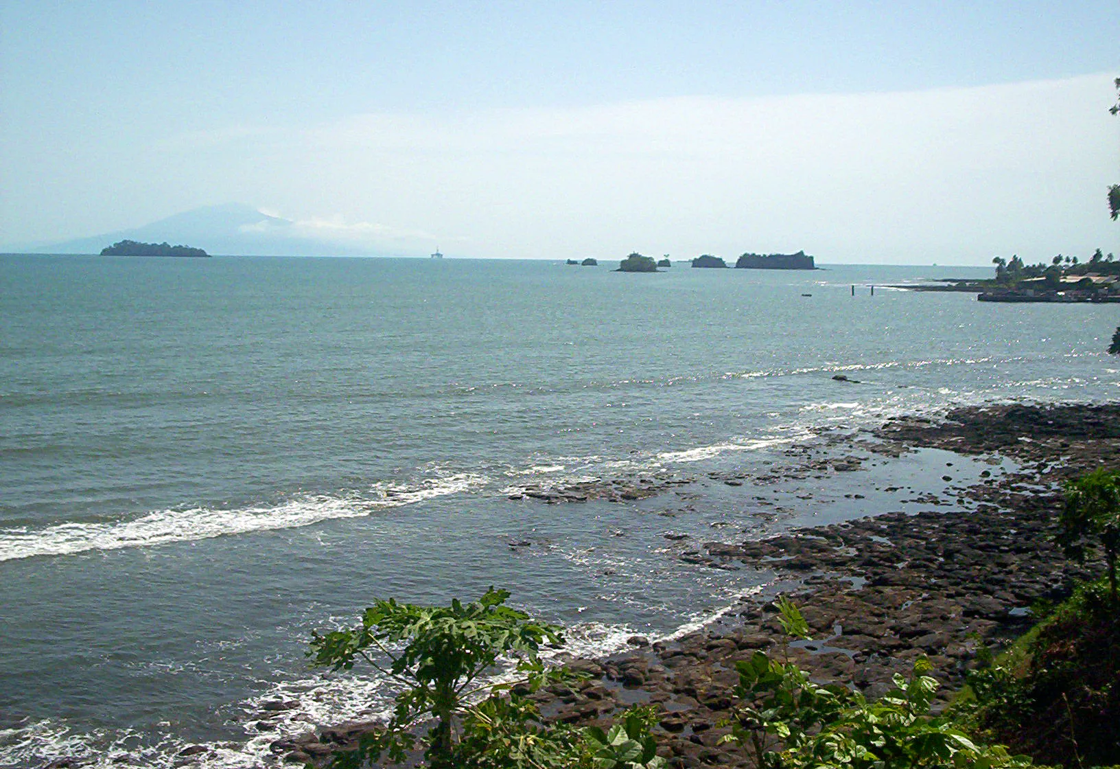 Ambas Bay at Limbe, with Bioko on the horizon